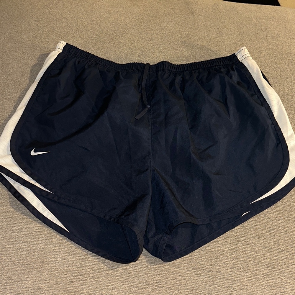 Nike Navy and White Athletic Shorts